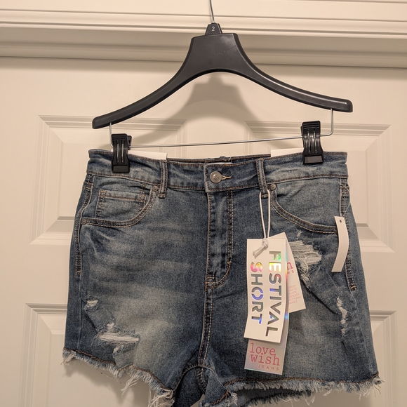 Pants - Women's Blue Denim Festival Shorts